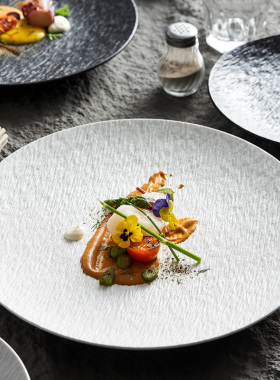 陶瓷盘子特别好看的高级感大碟子西餐餐盘牛排餐盘盘家用平盘酒店