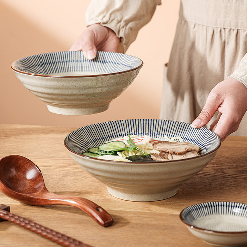 日式拉面碗，釉下彩工艺