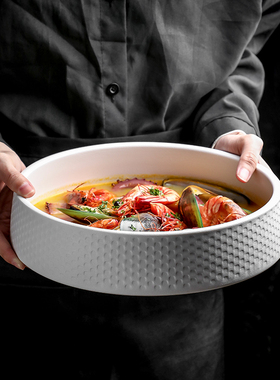 高颜值陶瓷汤碗大号大盆碗家用大碗汤盆酸菜鱼高级感小龙虾专用碗