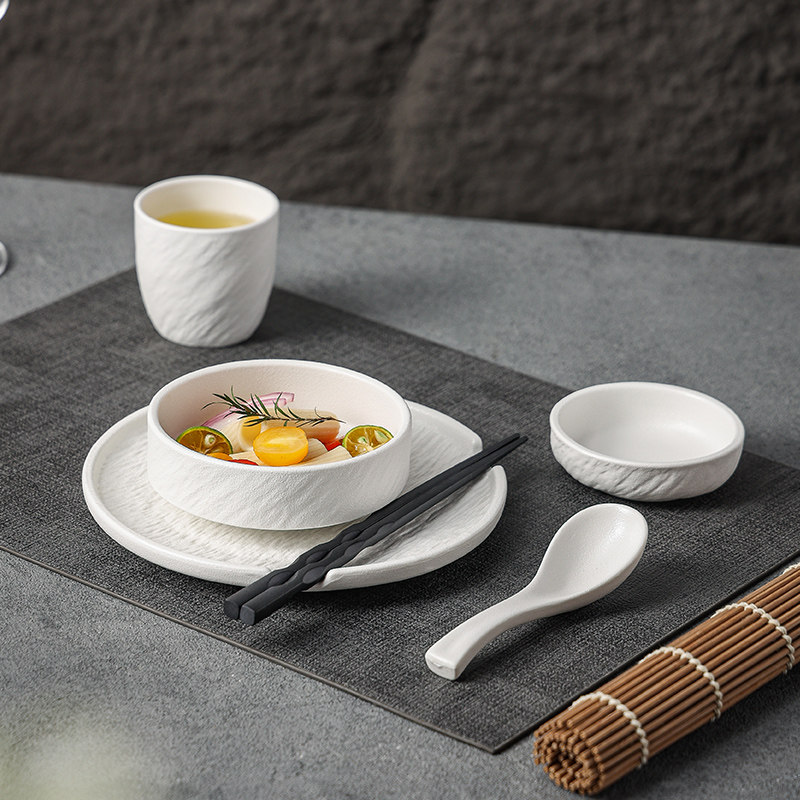 陶瓷一人食摆台餐具套装商用酒店餐厅饭店碗碟碗筷盘勺宴会四件套,餐饮具,盘,淘宝优惠券,粉丝福利购,淘宝优惠卷