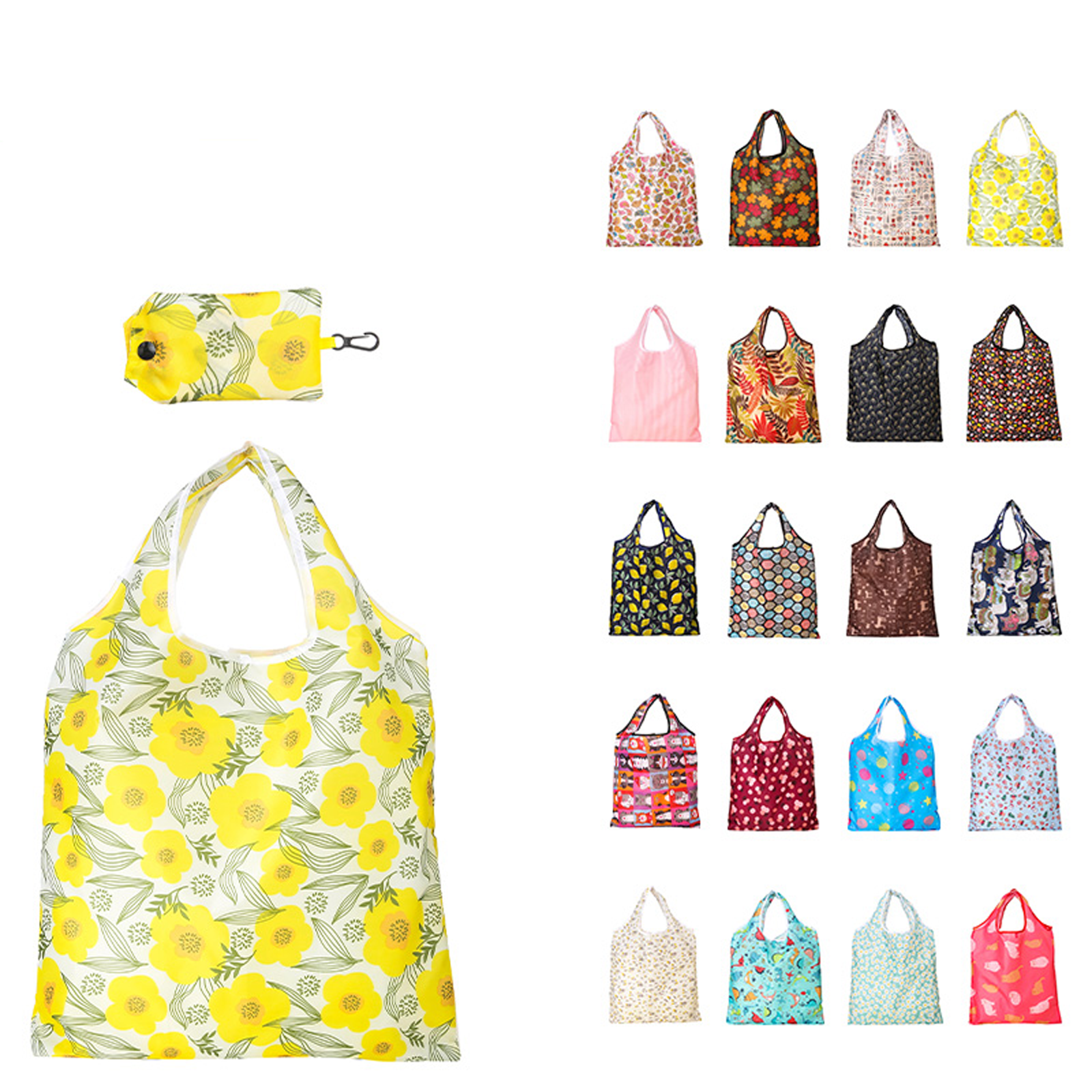 韩国环保袋T190涤纶折叠手提袋花布手机购物袋便携环保购物袋定制,收纳整理,购物袋/环保袋/帆布袋,淘宝优惠券,粉丝福利购,淘宝优惠卷