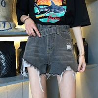 Mùa hè 2019 mới sang trọng Thiết kế Hàn Quốc cảm giác eo cao thon gọn quần short denim quần dài quần nữ sinh viên - Quần jean quần jean nữ cạp cao