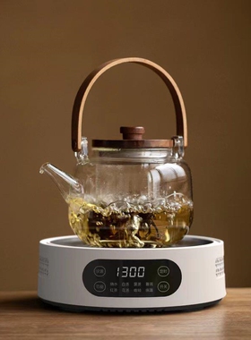 米厨电陶炉煮茶器小型煮茶炉防烫能定时1300W机身防水面板智