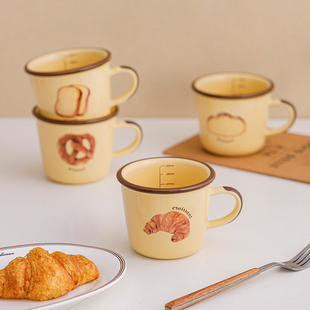 ezicok卡通水杯陶瓷马克杯牛奶杯带盖早餐杯咖啡杯可爱儿童水杯