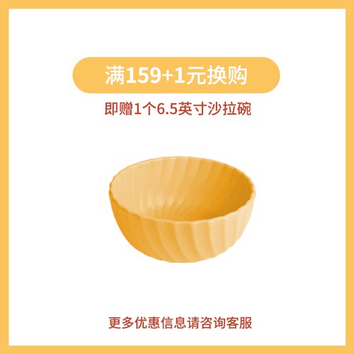 【实付金额满159元+1元换购】旋月沙拉碗（随单拍下，单拍无效）