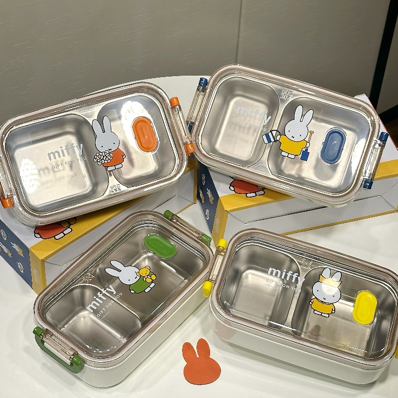 304不锈钢饭盒分格带饭神器