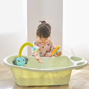 可优比新款婴儿洗澡盆可坐躺新生幼儿童宝宝沐浴盆加厚浴桶初生小