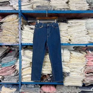 窄版瘦腿牛仔裤女春夏2025年新款大码复古直筒女士裤长裤休闲裤子