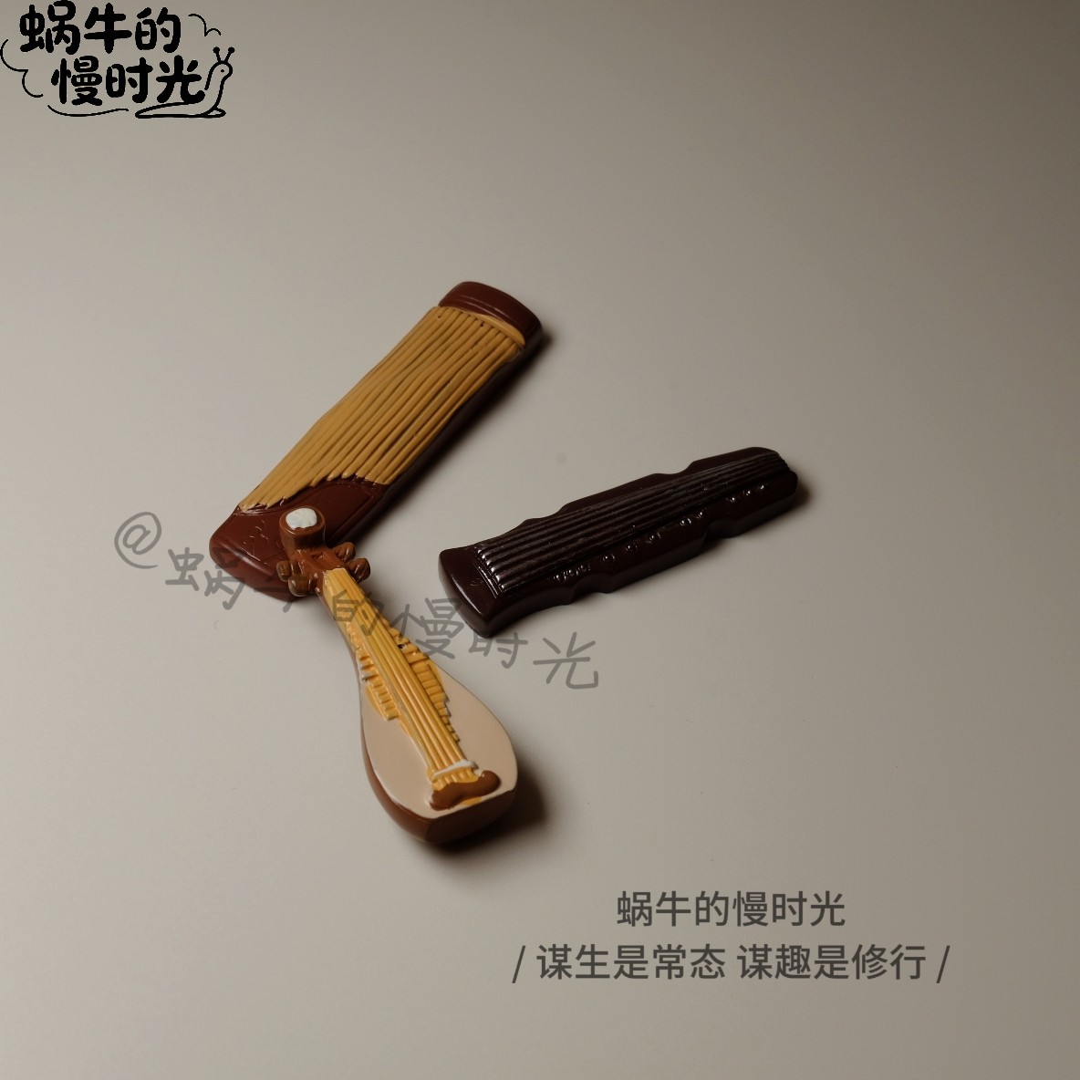 仿真古琴摆件 迷你古筝模型 中式书房桌面装饰品 茶室小摆件礼物