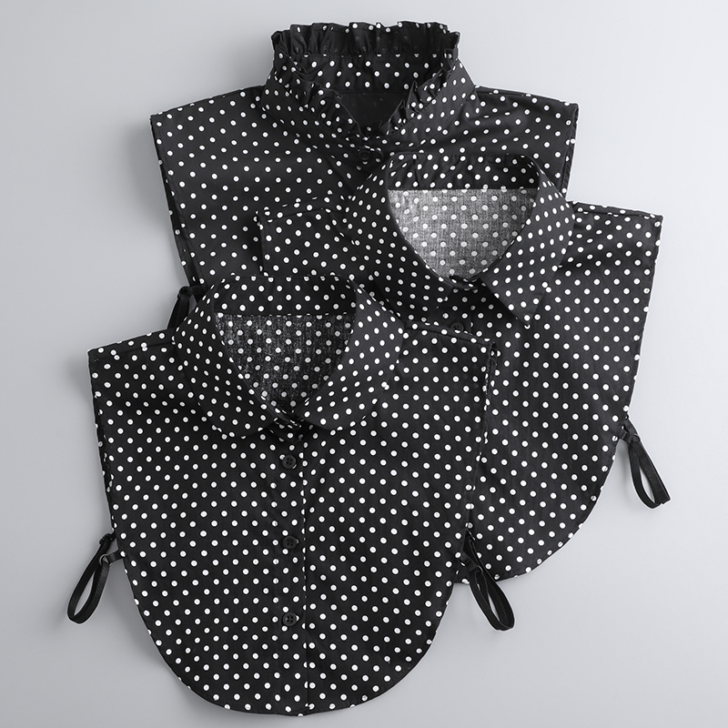 黑色尖领假领子毛衣打底神器