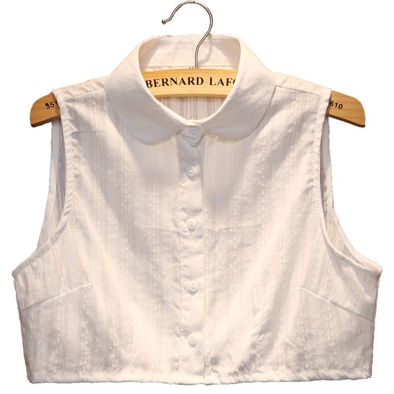 假领子女百搭假领秋冬女士背心式纯棉大码假衣领多功能装饰衬衣领