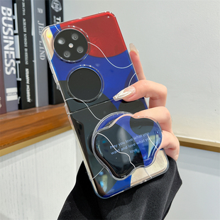 适用华为pocket2手机壳新款pockets折叠屏软胶防摔全包外壳p50pockets专用保护套简约磁吸支架创意男女超薄壳