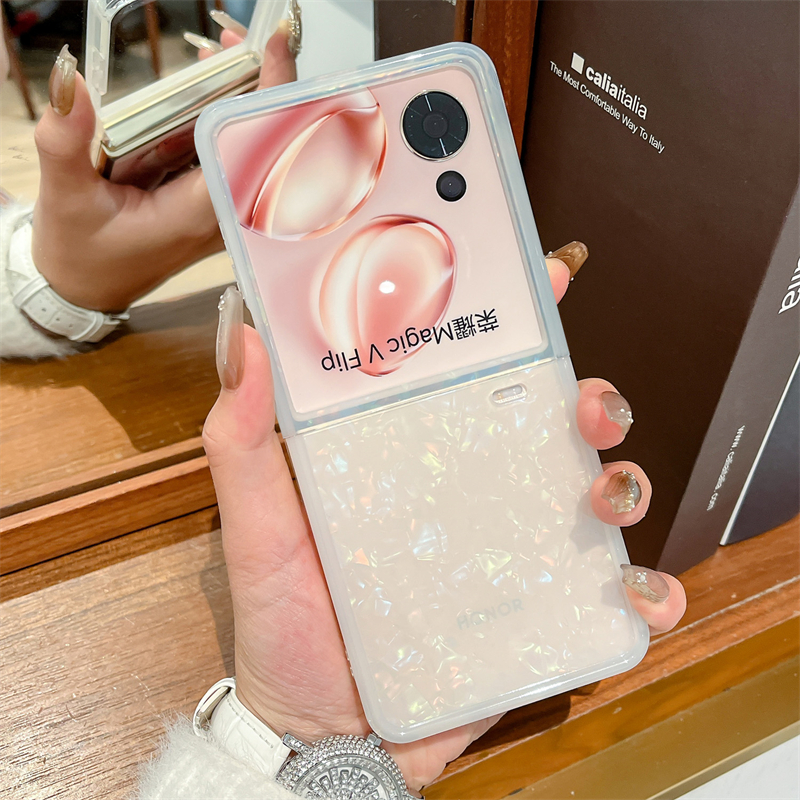 荣耀magicvflip手机壳软胶贝壳纹保护套