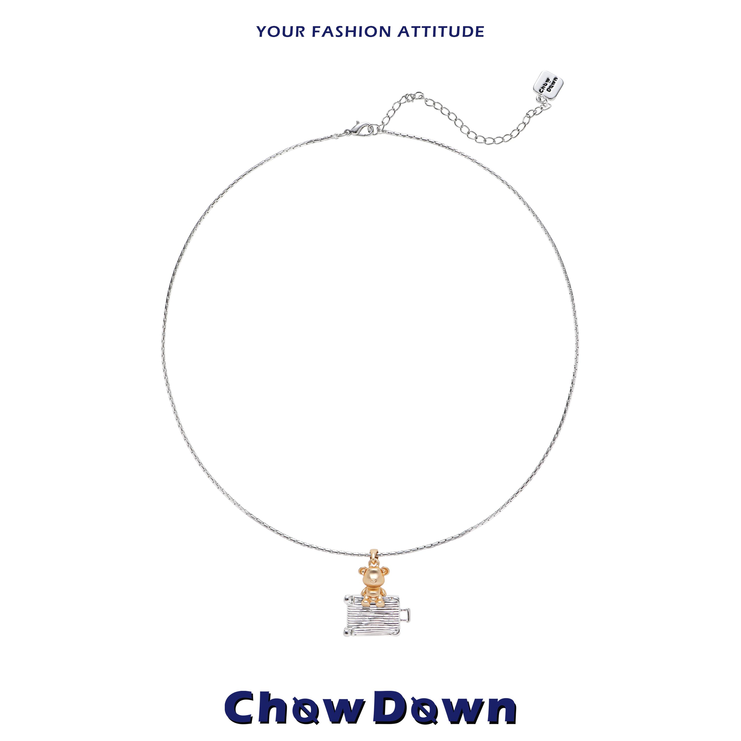 潮度旅行小熊百搭精致项链