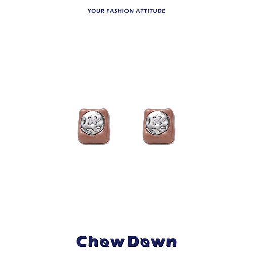 CHOWDOWN秋冬小巧精致方糖耳钉
