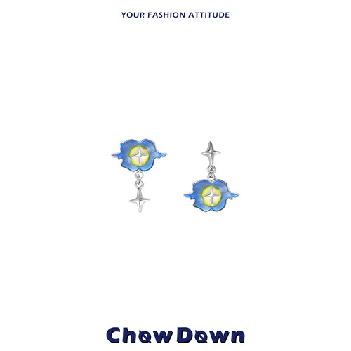 CHOWDOWN星云苹果不对称耳钉