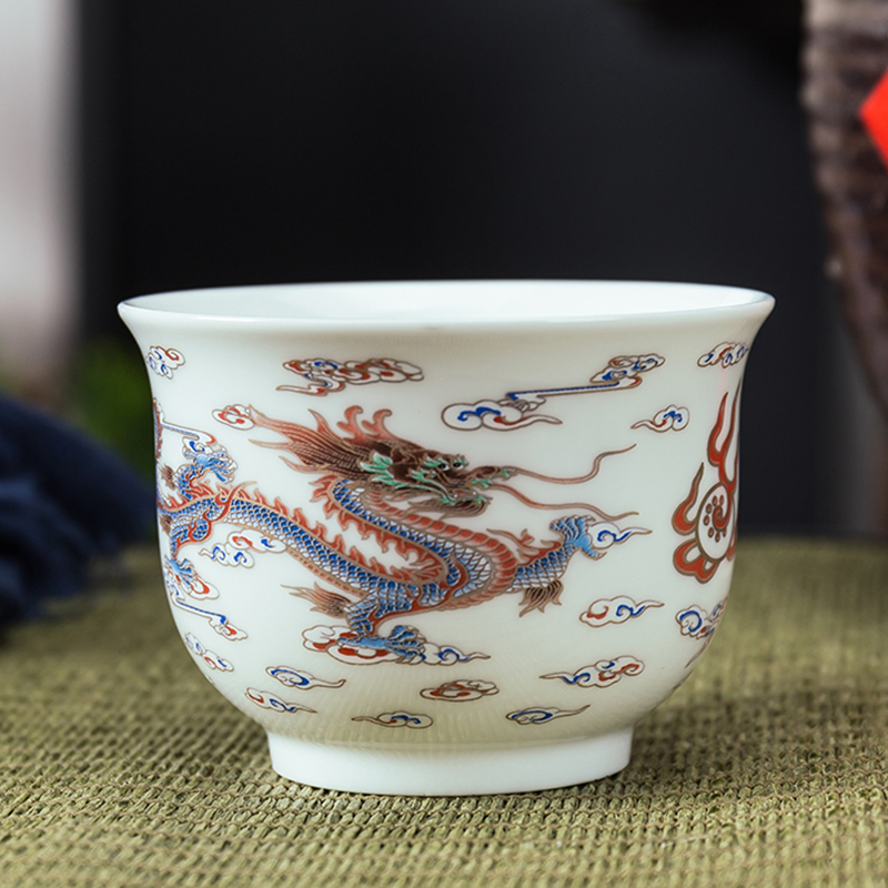 酒盅大号二两酒杯白酒陶瓷酒盏复古酒具家用黄酒烈酒一口啤酒杯子