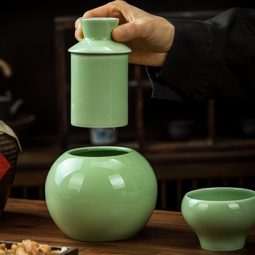 陶瓷仿古温酒壶二两半斤葫芦