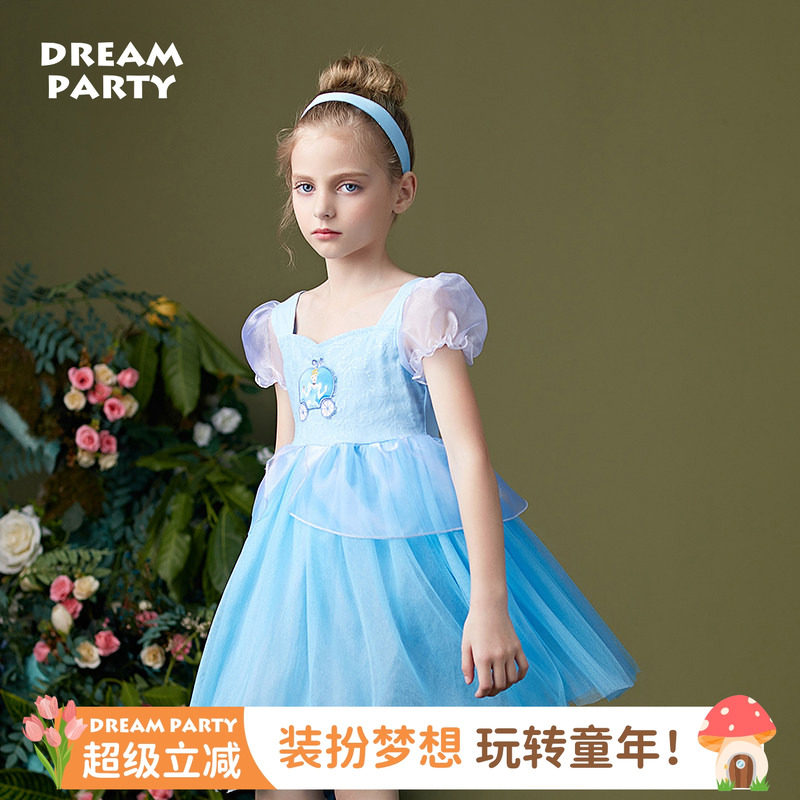 女童公主裙仙蒂舒适礼服裙