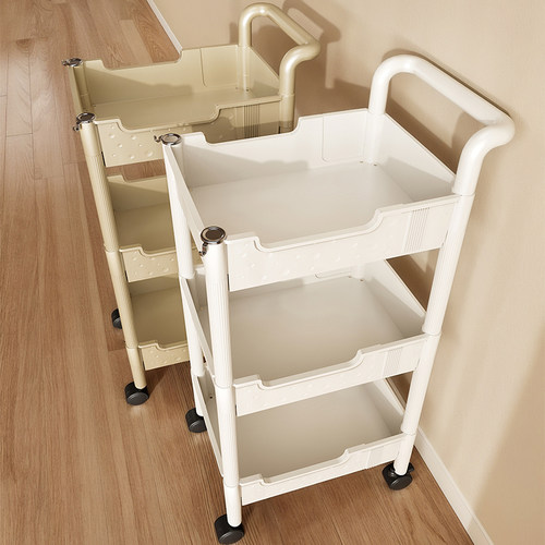 小推车置物架厨房落地卧室多层婴儿用品移动书包架零食收纳储物架
