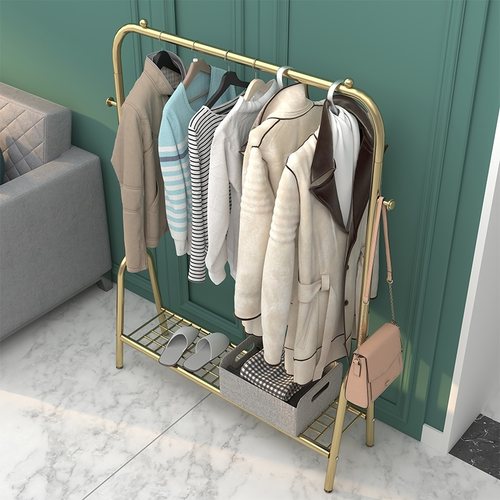 可移动碳钢单杆式衣帽架挂衣服