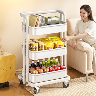 免安装小推车置物架卫生间厨房卧室可移动落地玩具书包零食收纳架