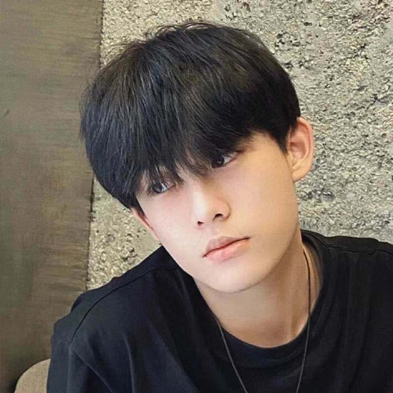 假发男短发全头套式日系男生微分碎盖清爽男士韩版帅气仿全真人发