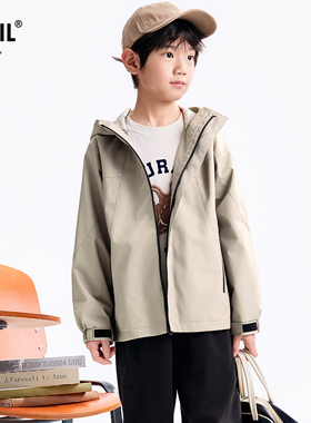 【商场同款】安奈儿童装男童外套2025秋新款户外保暖三防AB535147