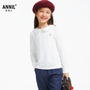商场同款 女童polo衫 安奈儿童装 秋打底AG431602 长袖 2024新款