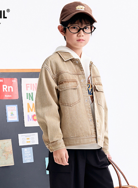 【商场同款】安奈儿童装男童牛仔夹克外套2025秋新款纯棉AB535121