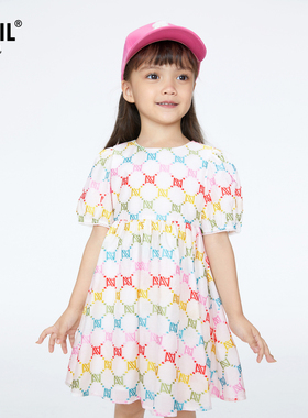 【商场同款】安奈儿童装女童连衣裙2024新款夏休闲A字裙XG423710