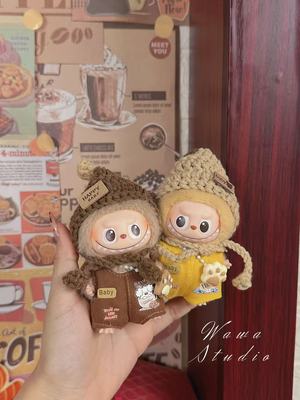 4.0迷你拉布布娃衣labubu四代心底密码mini爪爪套装搪胶玩偶衣服