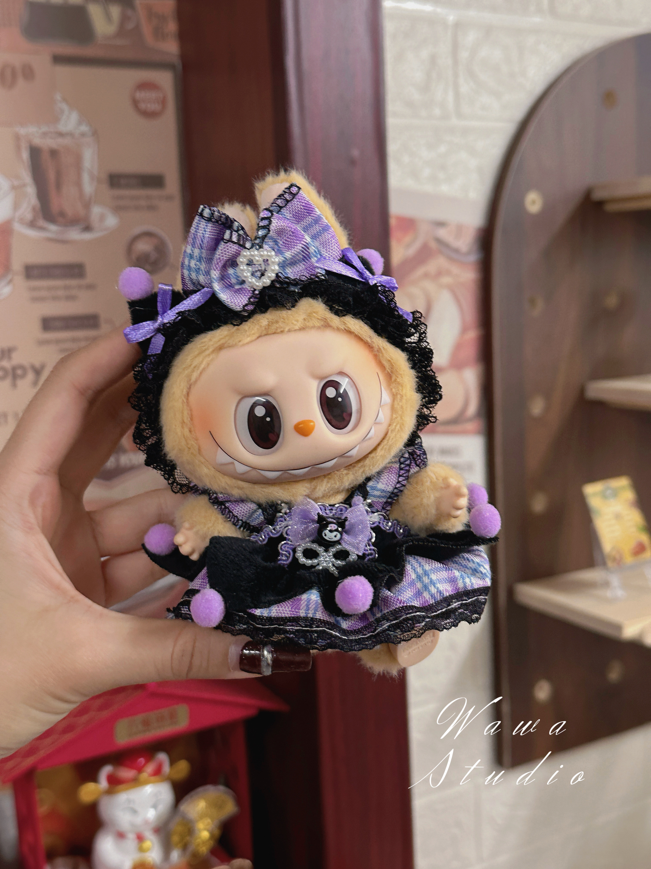 labubu着替10棉花娃娃娃衣20cm女孩子公主裙15cm可爱胖胖体库洛米