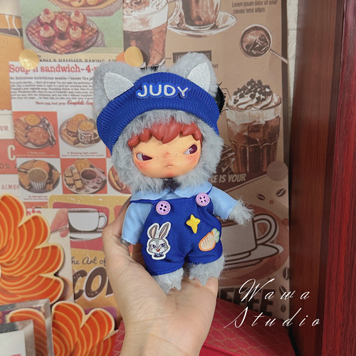 仅娃衣)小野公路日志可爱娃搪毛绒公仔棕系换装娃衣可爱英伦着替