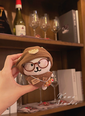 自嘲熊13cm娃衣labubu棉花娃娃可爱帽子便宜头套毛绒口水巾10着替