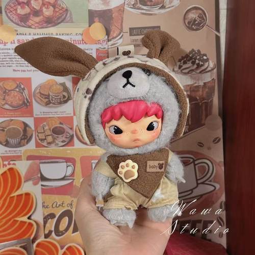 仅娃衣)小野公路日志可爱娃搪毛绒公仔棕系换装娃衣可爱英伦着替