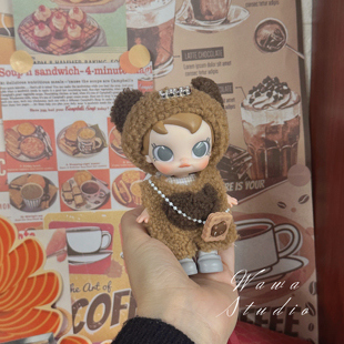 仅娃衣babymolly积极入冬可爱搪胶毛绒衣服套装格子ob11裙子茉莉