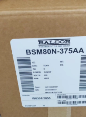 BALDOR葆德伺服电机BSM80N-375AA