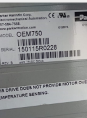 派克Parker步进驱动器OEM 750,75V DC, 500VA