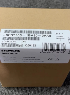 SIEMENS/西门子6ES7305-1BA80-0AA0室外S7-300调节型电源PS305