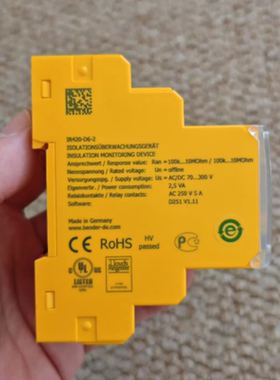 德国本德尔BENDER ISOMETER绝缘检测仪IR420-D6-2