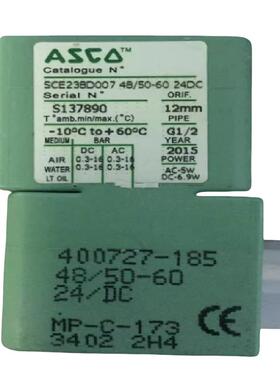 ASCO电磁阀SCE238D007用电磁线圈24VDC 400727-185 MP-C-173