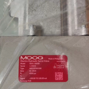 MOOG穆格伺服阀 3005B 电液伺服阀 液压阀 G631