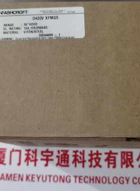 ASHCROFT 雅斯科压力开关D420V-XFMG5, 30IW