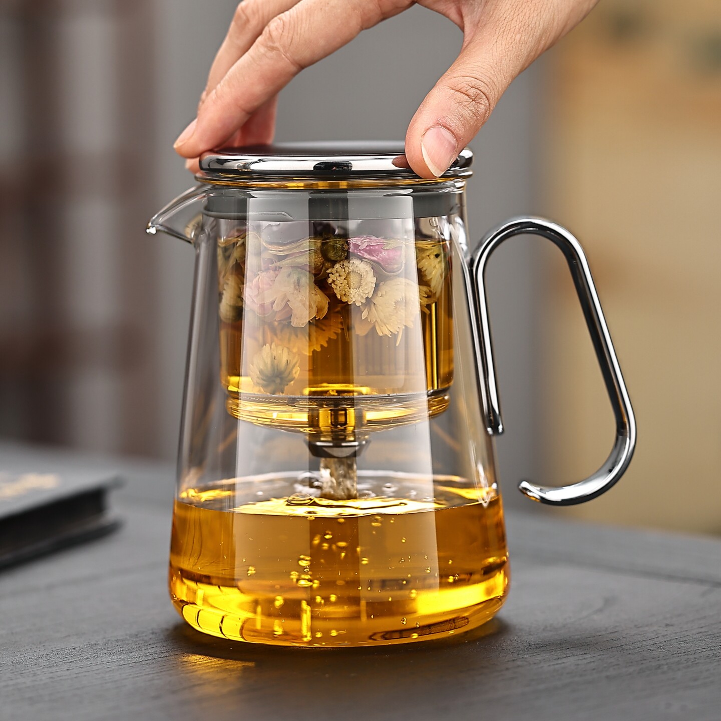 磁吸飘逸杯玻璃泡茶壶家用茶水分离过滤冲泡茶器高档办公茶具套装