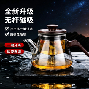 2026新款磁吸飘逸杯泡茶壶茶水分离懒人泡茶神器沏茶杯高端茶具
