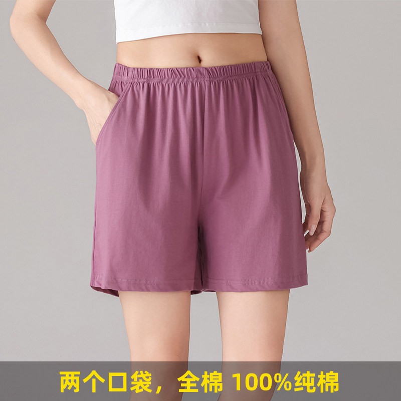 纯棉睡裤女夏季短裤薄款图片