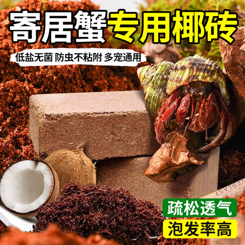 寄居蟹专用椰土椰砖椰糠高泡发