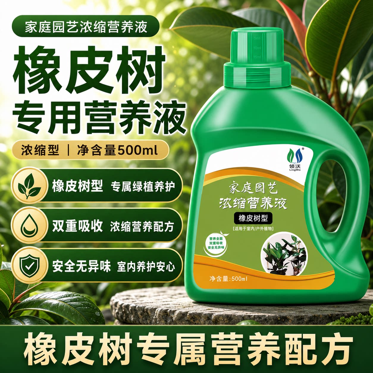 领沃橡皮树营养液可治黄叶防烂根图片