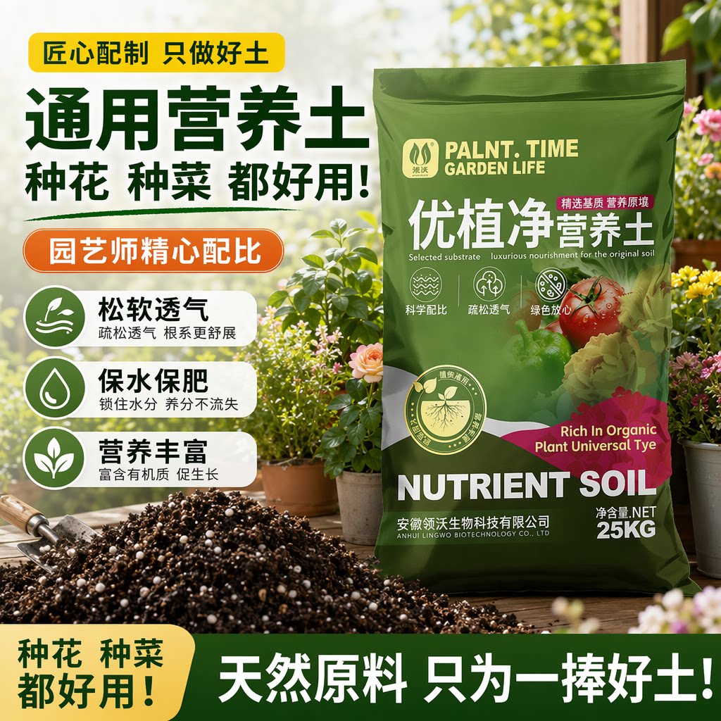 营养土通用型家用花泥养花专用花土绿植种花种菜有机土壤盆栽种植
